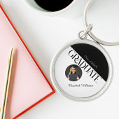 Eenvoudig Afstuderen zwart en wit Sleutelhanger