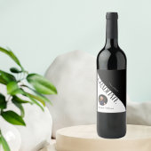 Eenvoudig Afstuderen zwart en wit Wijn Etiket