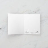 Eenvoudig aftasten Dank je blanco monogram gevouwe Notitiekaartje (Binnen)