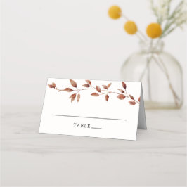 Eenvoudig afval met bruiloft Ampersand-monogram Plaatskaartje