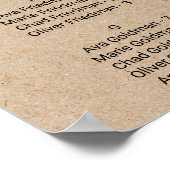 Eenvoudig alfabetisch fasezetplan voor Faux Kraft Poster (Hoek)