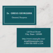 Eenvoudig algemeen chirurg Visitekaartje (Voorkant / Achterkant)