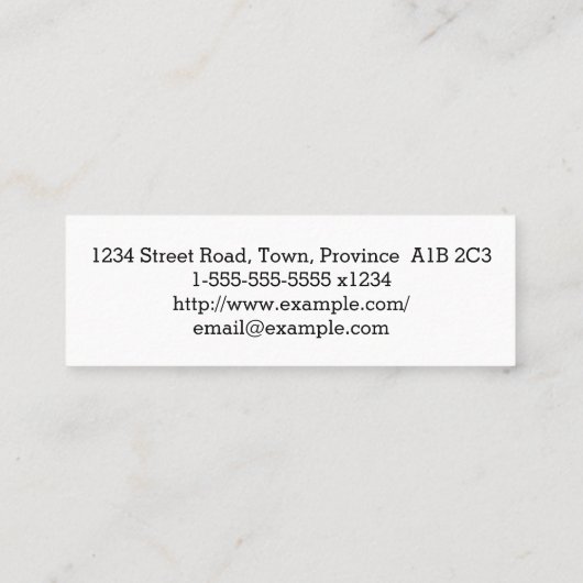 Eenvoudig algemeen chirurg Visitekaartje (Achterkant)