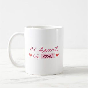 Eenvoudig Allerliefst Romantisch Mijn Hart Is Van Koffiemok