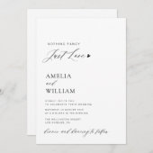 eenvoudig alles in één QR-code bruiloft Kaart (Voorkant / Achterkant)