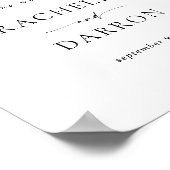 Eenvoudig alligrafiet zwart-wit welkomstteken poster (Hoek)