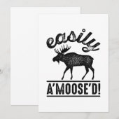 Eenvoudig A'Moose'D Bedankkaart (Voorkant / Achterkant)