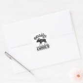 Eenvoudig A'Moose'D Vierkante Sticker (Envelop)