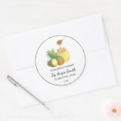 Eenvoudig Ananas Geïnfuseerde Honing Etiket (Envelop)