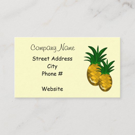 Eenvoudig ananas visitekaartje (Voorkant)