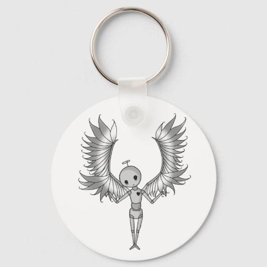 Eenvoudig Angel Keyring Sleutelhanger (Voorkant)
