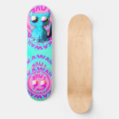 Eenvoudig animatieformulier met kat en tekst persoonlijk skateboard (Voorkant)