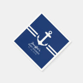 Eenvoudig anker nautische strepen Baby shower Servetten (Hoek)