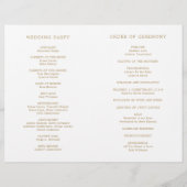 Eenvoudig Antiek Gouden Bruiloftsprogramma met Mon (Achterkant)