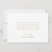 Eenvoudig Antiek gouden monogram Elegant Huwelijk Bedankkaart (Achterkant)