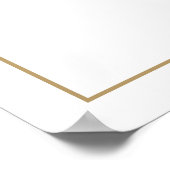 Eenvoudig Antiek gouden monogram Elegant Huwelijk Poster (Hoek)