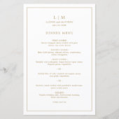 Eenvoudig Antiek gouden monogram Elegant Wedding M (Voorkant)