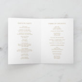 Eenvoudig Antiek Gouden Monogram Elegante Trouw Programma (Binnen)
