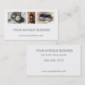 Eenvoudig Antiek kleedfotocollage voor schoner Visitekaartje (Voorkant / Achterkant)