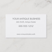 Eenvoudig Antiek kleedfotocollage voor schoner Visitekaartje (Achterkant)