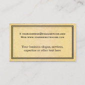 Eenvoudig Antiek oud papier Visitekaartje (Achterkant)