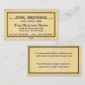 Eenvoudig Antiek oud papier Visitekaartje (Voorkant / Achterkant)