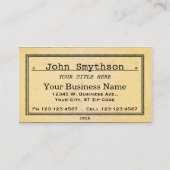 Eenvoudig Antiek oud papier Visitekaartje (Voorkant)