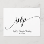 Eenvoudig antwoord op RSVP-reactie QR Code Weddens Briefkaart (Voorkant)