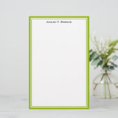 Eenvoudig Apple Grn Wit Persoonlijk Briefpapier (Staand voorkant)