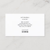 Eenvoudig Apple Red Social Media Networking Visitekaartje (Achterkant)