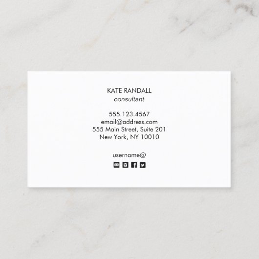 Eenvoudig Apple Red Social Media Networking Visitekaartje (Achterkant)