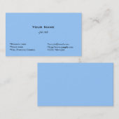 Eenvoudig, aqua blauw visitekaartje (Voorkant / Achterkant)