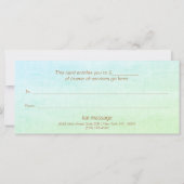 EENVOUDIG Aqua Blue Green Tropical Gift Certificat (Achterkant)