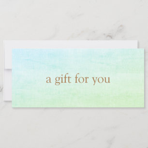 EENVOUDIG Aqua Blue Green Tropical Gift Certificat