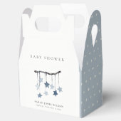 Eenvoudig Aqua Blue Star Mobile-Baby shower Bedankdoosjes (Geopend)