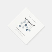 Eenvoudig Aqua Blue Star Mobile-Baby shower Servet (Hoek)