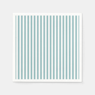 Eenvoudig Aqua en wit gestreept patroon Servet