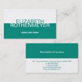 Eenvoudig Aqua Panel Visitekaartje (Voorkant / Achterkant)