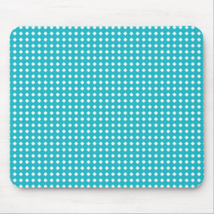 Eenvoudig Aqua Wit Geometrisch Patroon - Diamanten Muismat