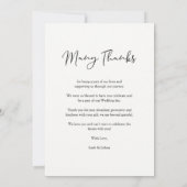 Eenvoudig Arch Effect Foto Modern MR & MRS Wedding Bedankkaart (Achterkant)