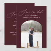 Eenvoudig Arched Bewaar de datum Kaart wijn (Voorkant / Achterkant)