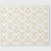 Eenvoudig art Deco Gold Heart Patroon Cadeaupapier (Vlak)