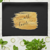 Eenvoudig art Lover Minimal Design Theedoek (Gevouwen)