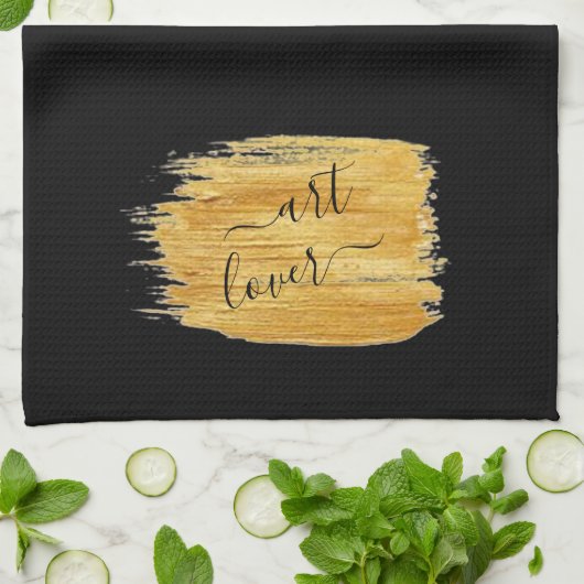 Eenvoudig art Lover Minimal Design Theedoek (Gevouwen)