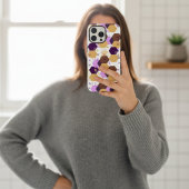 Eenvoudig artistiek paars en goudgeometrisch patro Case-Mate iPhone case