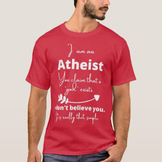 Eenvoudig atheïst t-shirt