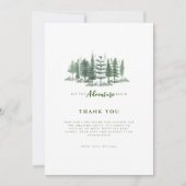 Eenvoudig avontuur Begin rustieke bos Baby shower Bedankkaart (Voorkant)