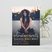 Eenvoudig avontuur wacht op Foto-Afstuderen Kaart (Staand voorkant)