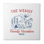 Eenvoudig avontuurlijk ritssluitingstraject P Tegeltje<br><div class="desc">Eenvoudige adventure Camping Family Road Trip Decorative tegels</div>