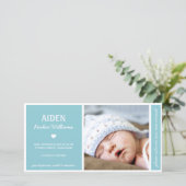 EENVOUDIG | BABY BOY BIRTH ANNOUNCTION AANKONDIGING (Staand voorkant)